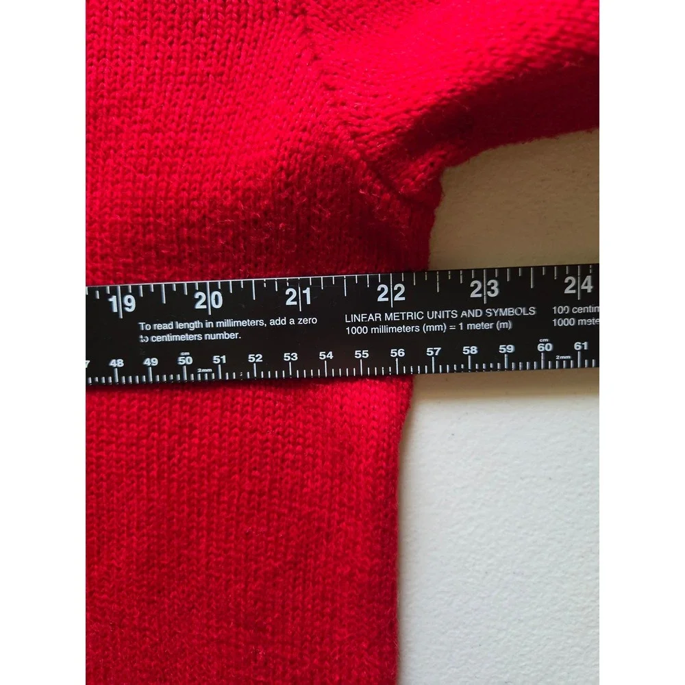Polo Ralph Lauren Mens Red 100% Cotton Quarter Zip Pullover Sweater Medium